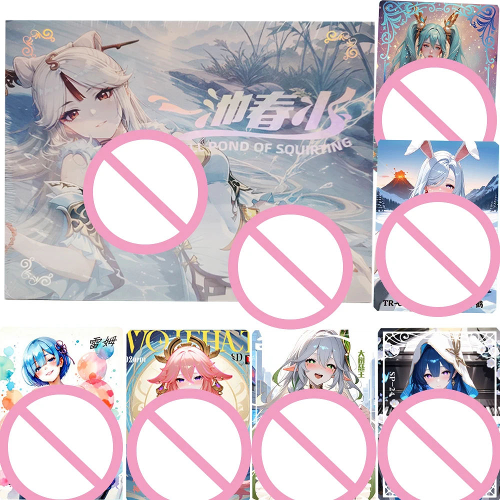 Tarjetas de colección de estanque completo de chorros, chicas populares y encantadoras, tentación de latido del corazón dulce, tarjetas de juego de Anime, regalos de navidad para fanáticos