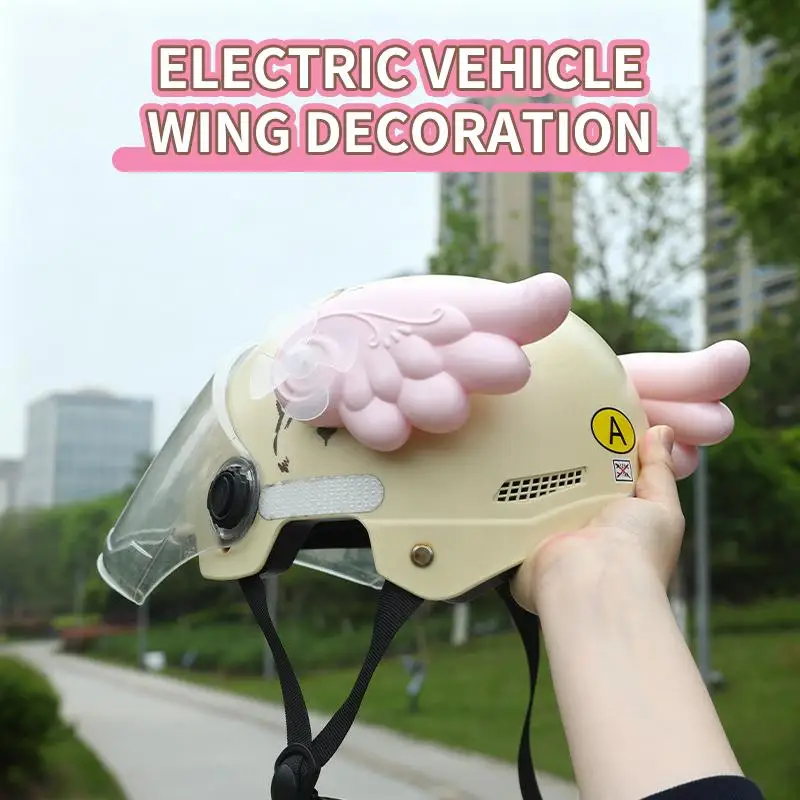 Glow Reflective Helmet Wings Angel and Devil Removable Stickers for Riding Safety Decoration