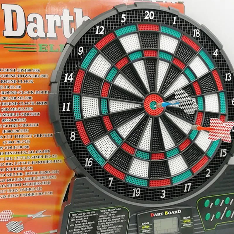 Professtional Electronic Dart Board Target Soft Plastic Automatic Scoring Electronic Darts Boards with 6 Darts +18 Tips Soft Tip