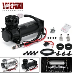 Universal DC 12V 480c MAXPOWER 200 PSI OUTLET 3/8 or 1/4 car Air Suspension Compressor/ Pump WX-VAC01