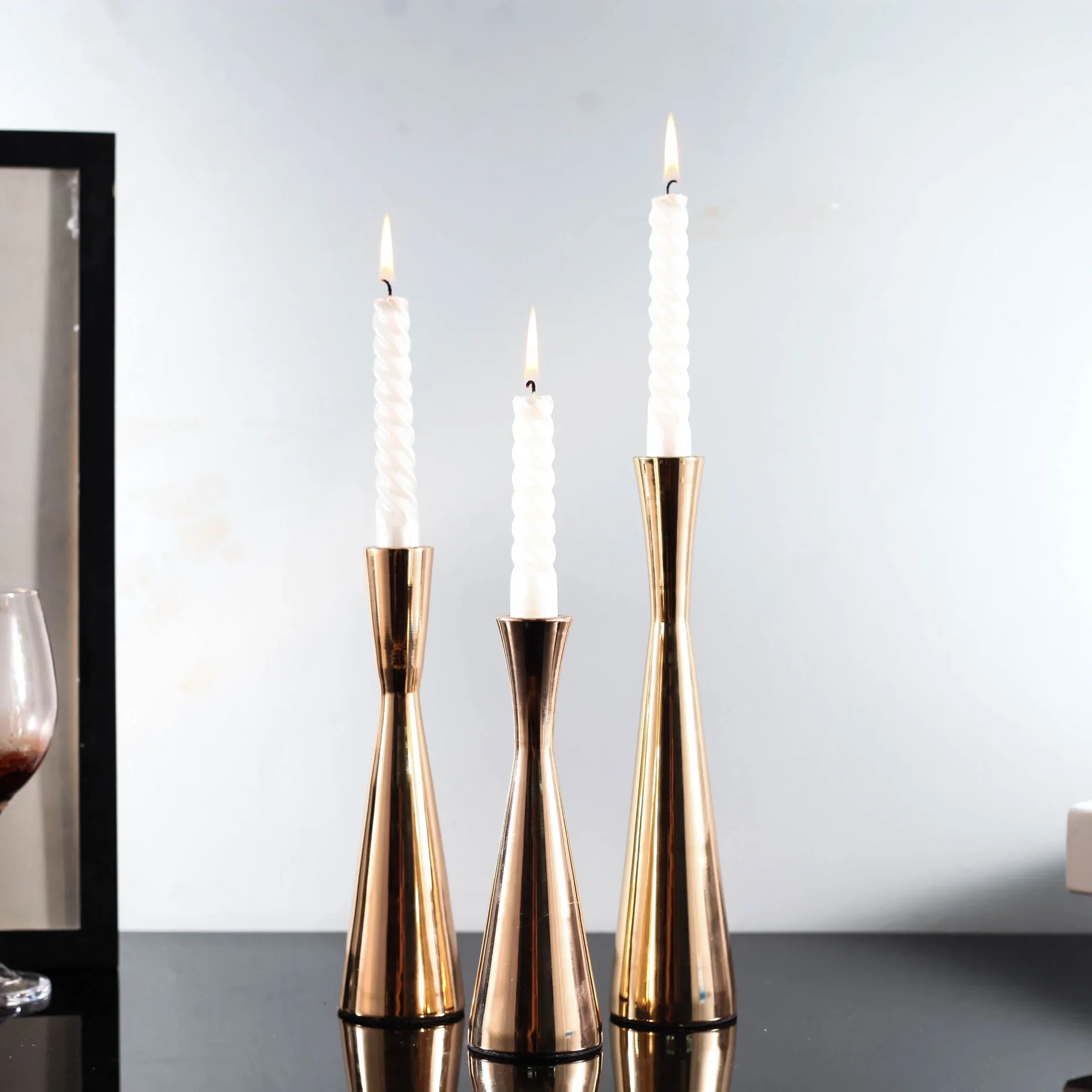 

z Лидер продаж свадебное украшение дома песочные часы подсвечник стеклянный подсвечник