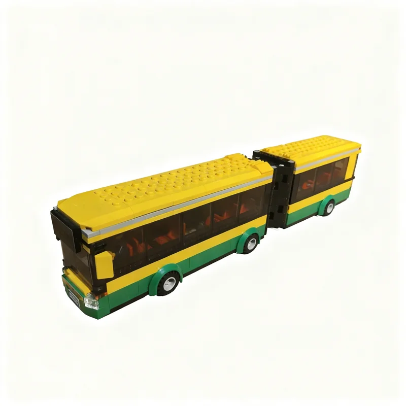 407pcs MOC City Traffic Articulated Bus Model Building Blocks Construction DIY Toys Creative Christmas Gift Education Idea