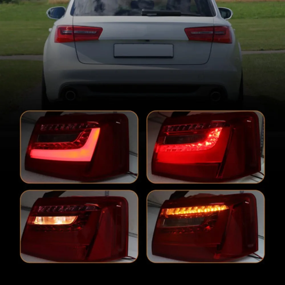 For Audi A6 C7 Saloon 2010-2016 4GD945093 4GD945094 LED Car Rear Tail Light Brake Lamp Reverse Light Warning Signal Light