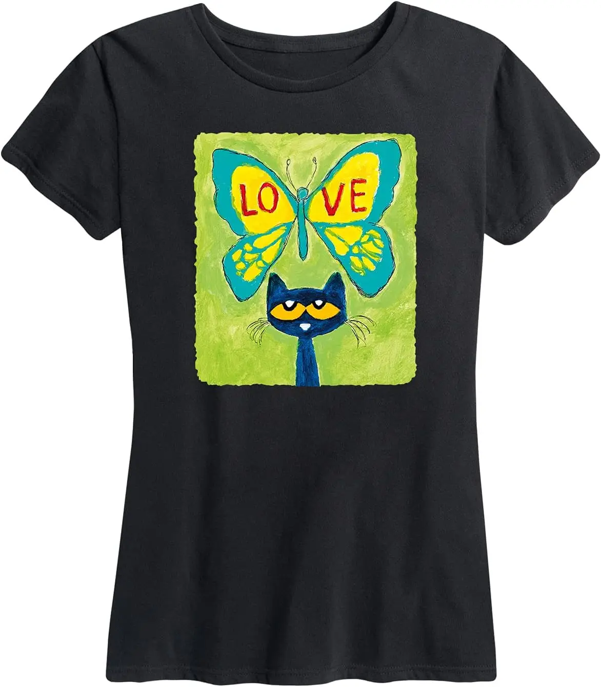 

Pete the Cat - Love Butterfly - Женская футболка с коротким рукавом и рисунком