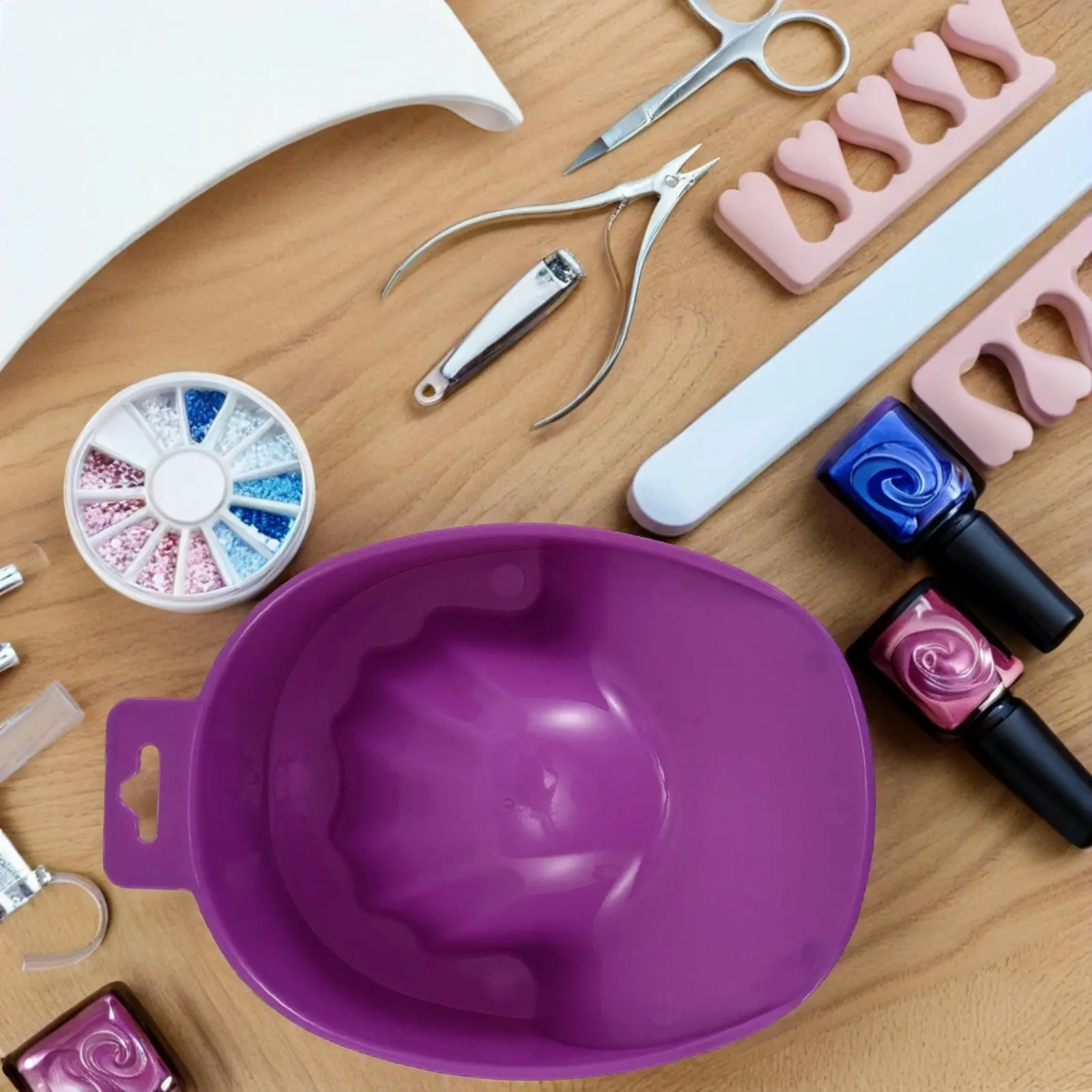 

5Pcs Nail Soaking Bowl Ergonomic Spacious Spa Manicure Tub Comfortable Hand Soak Off Bowl Manicure Tool Nail Care Supplies