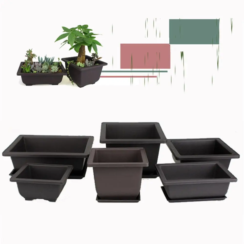 Garden Square Nursery Planter Bonsai Succulent Basin Plant Bowl Flower Pot