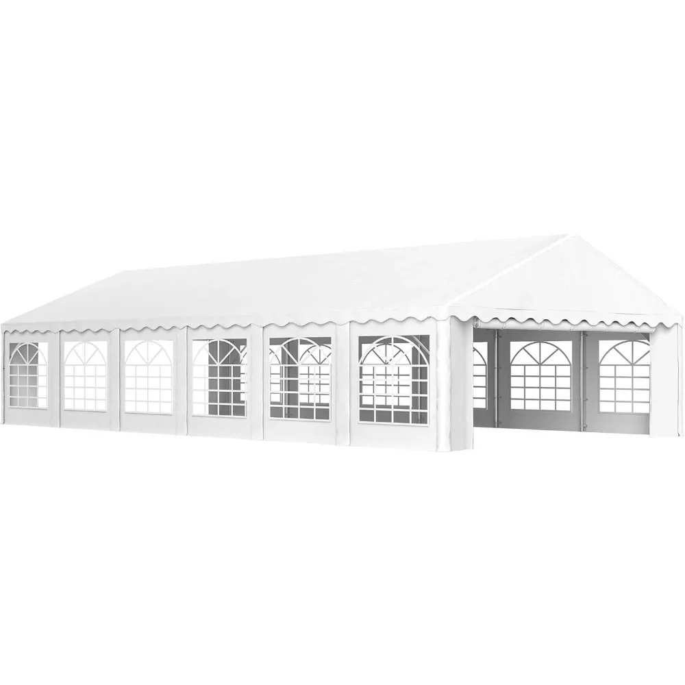 

20' x 40' Heavy Duty Party Tent, Galvanized Outdoor Canopy Tent Large Event Shelter with Removable Sidewalls, 12 Windows