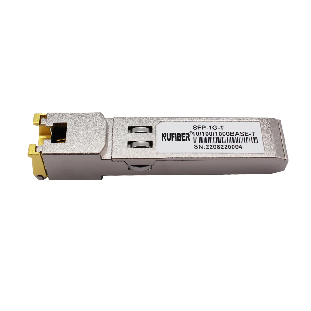 5PCS Nufiber 10/100/1000M Fiber Optic Copper RJ45 SFP Transceiver Module FTTX Compatibility Many Brands Switches 0-70 100m Netwo