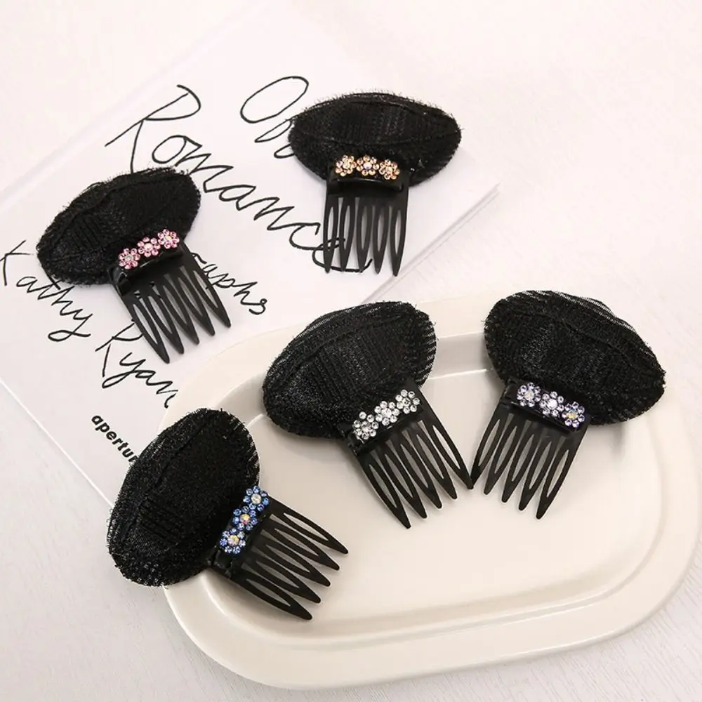 Flower Puff Hair Head Cushion Diamond Invisible Invisible Volume Hair Clip Hair Accessories Braid DIY Hair Styling Tool Lady