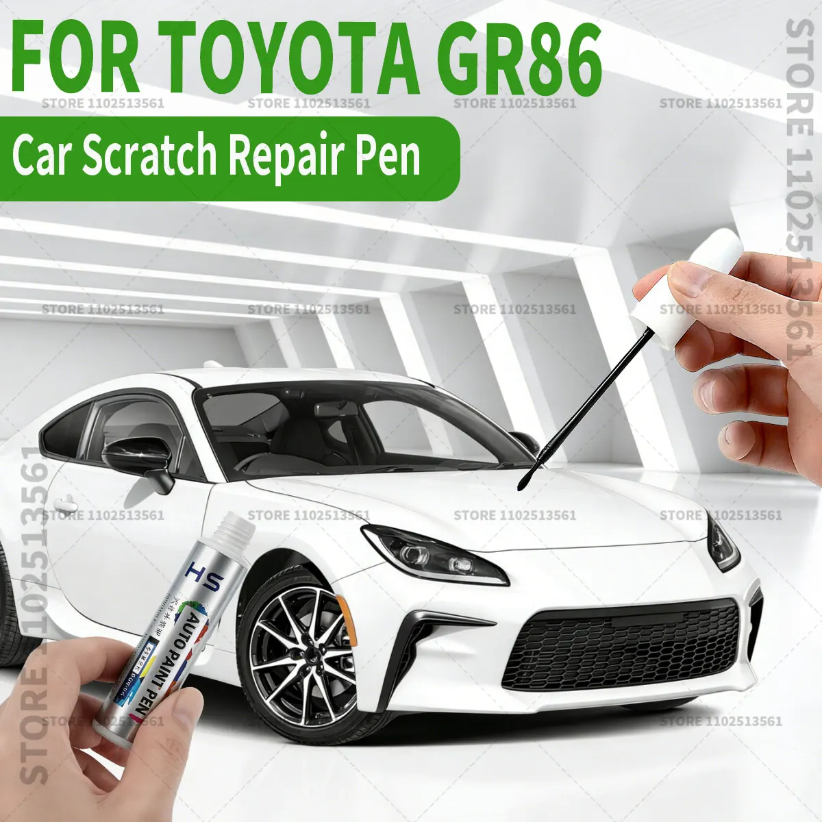 

Карандаш для ремонта краски Toyota GR86, средство для удаления царапин, аксессуары для авто DIY, оранжевый 4R8, перламутровый белый 090, красный кварцевый, черный, серый