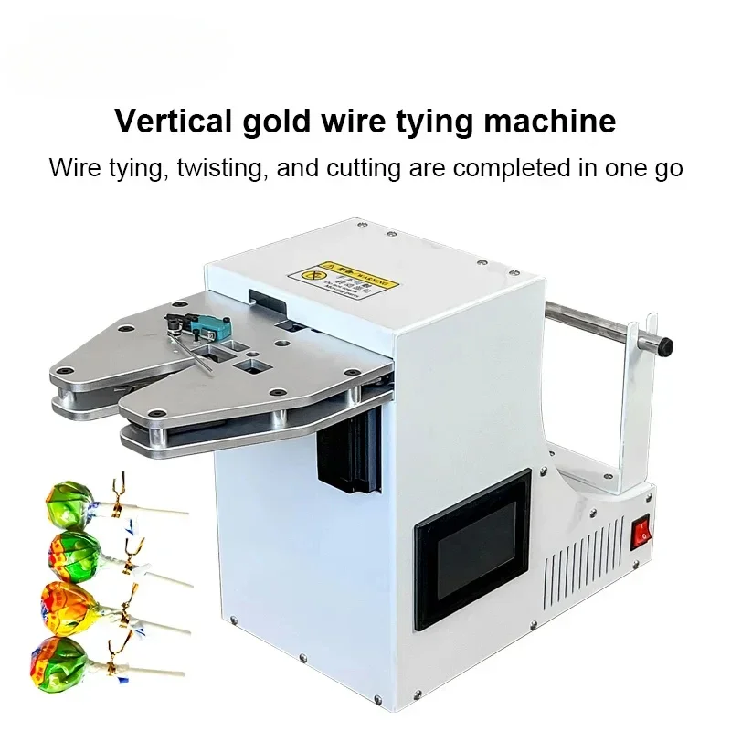 Automatic Gold Wire Sealing Machine For Sealing And Tying Packaging Machine with 2pcs S-shaped hook and cutting tying wire blade