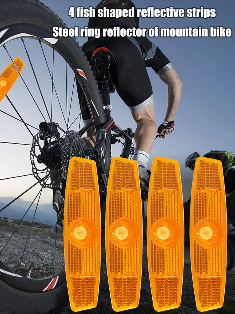 AliExpress 20PCS Bike Spoke Reflector MTB Bicycle Wheel Rim Reflective Clip Cycling Parts Fish Shaped Reflective Strip Steel Ring Reflector