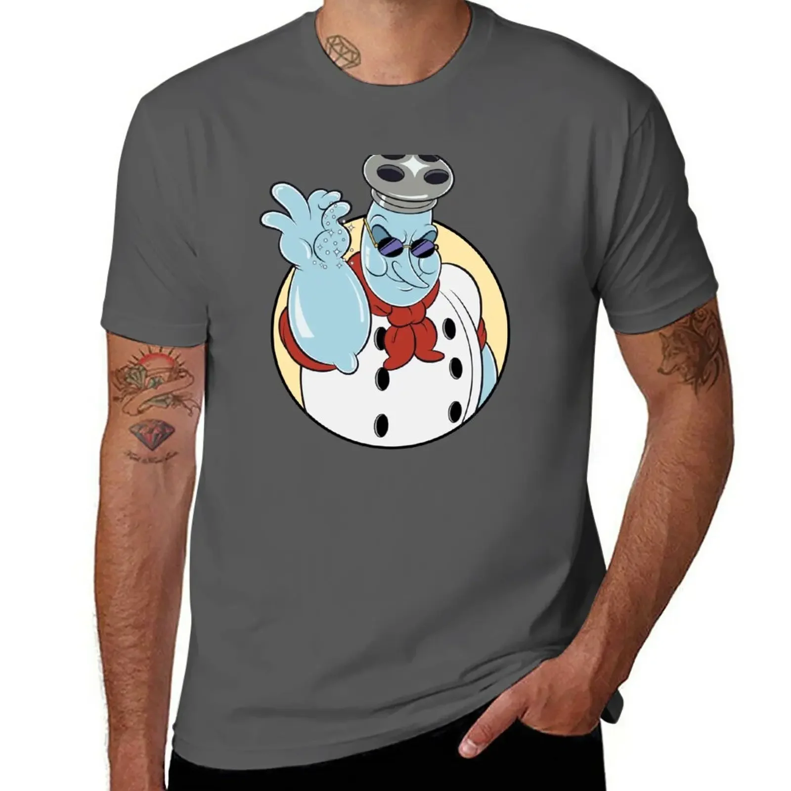 New Chef Saltbaker aka The Salt Bae- The Cuphead Show T-Shirt anime plus size tops Men's t-shirt