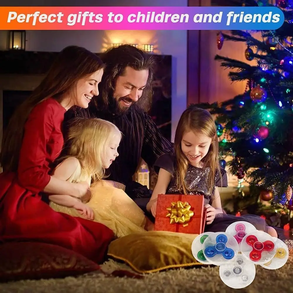 LED rotatif réduction de la pression lueur dans l'obscurité main Spinner lumière LED doigt jouet doigt Gyroscope main Spinner Fidget Spinner