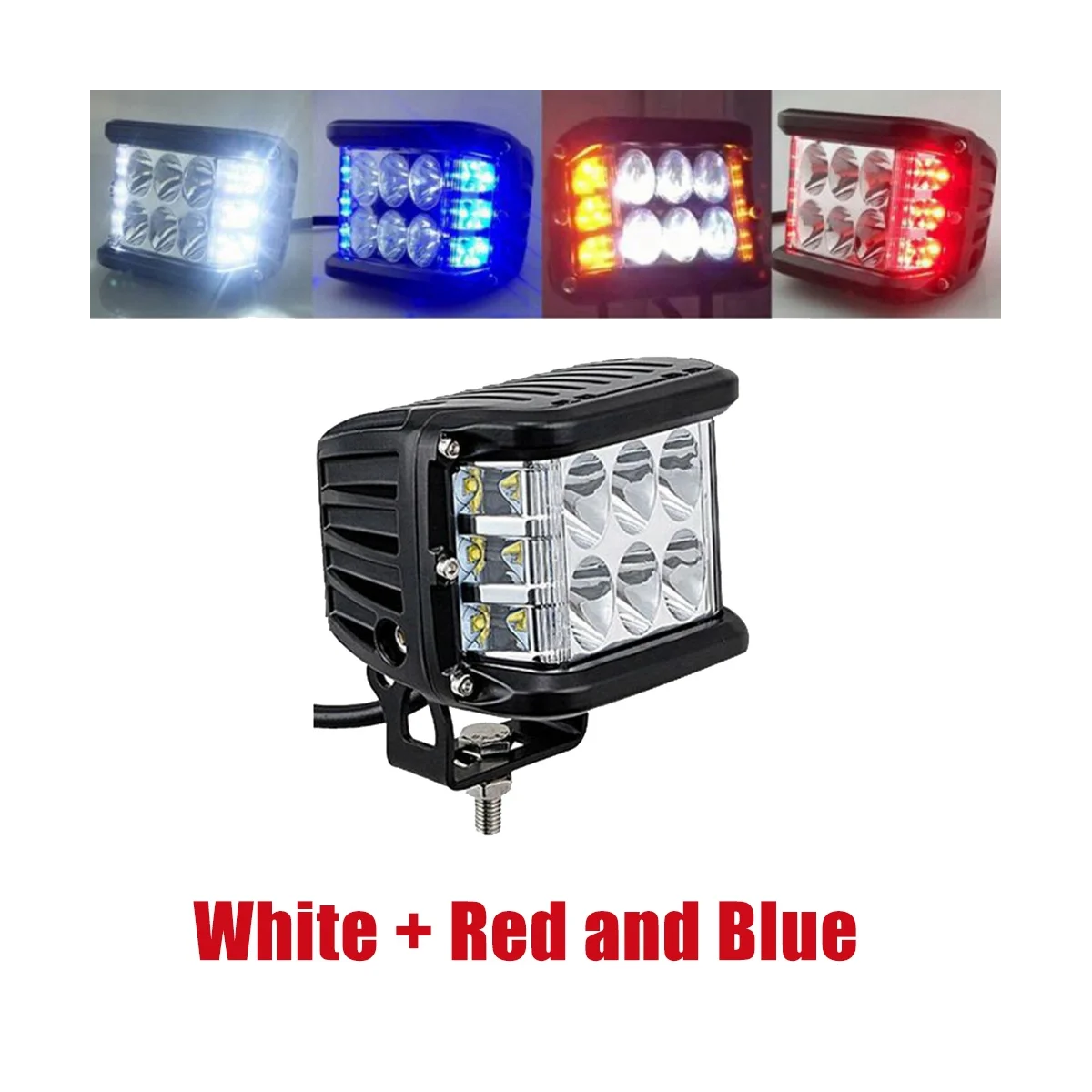 Auto Triple Side Lighted Work Light Dome Light Burst Flashing Light Headlight Spotlight Strobe Light LED Auto Supplies