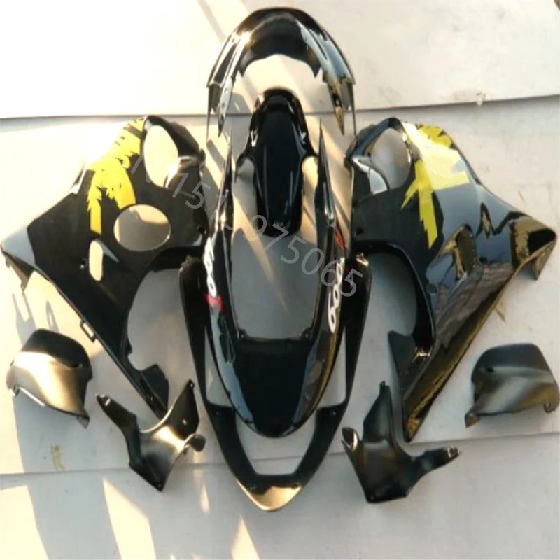 ABS  Injection molding Fairing For HONDA  CBR600 F4 99 00  CBR600F4 1999 2000 CBR600 F4 99- 00 black yellow letter Body Fairing