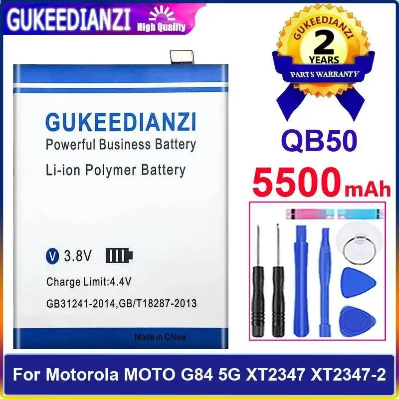 

Безопасный аккумулятор QB50 5500 мАч для Motorola Moto G84 5G XT2347 XT2347-2 для мобильного телефона