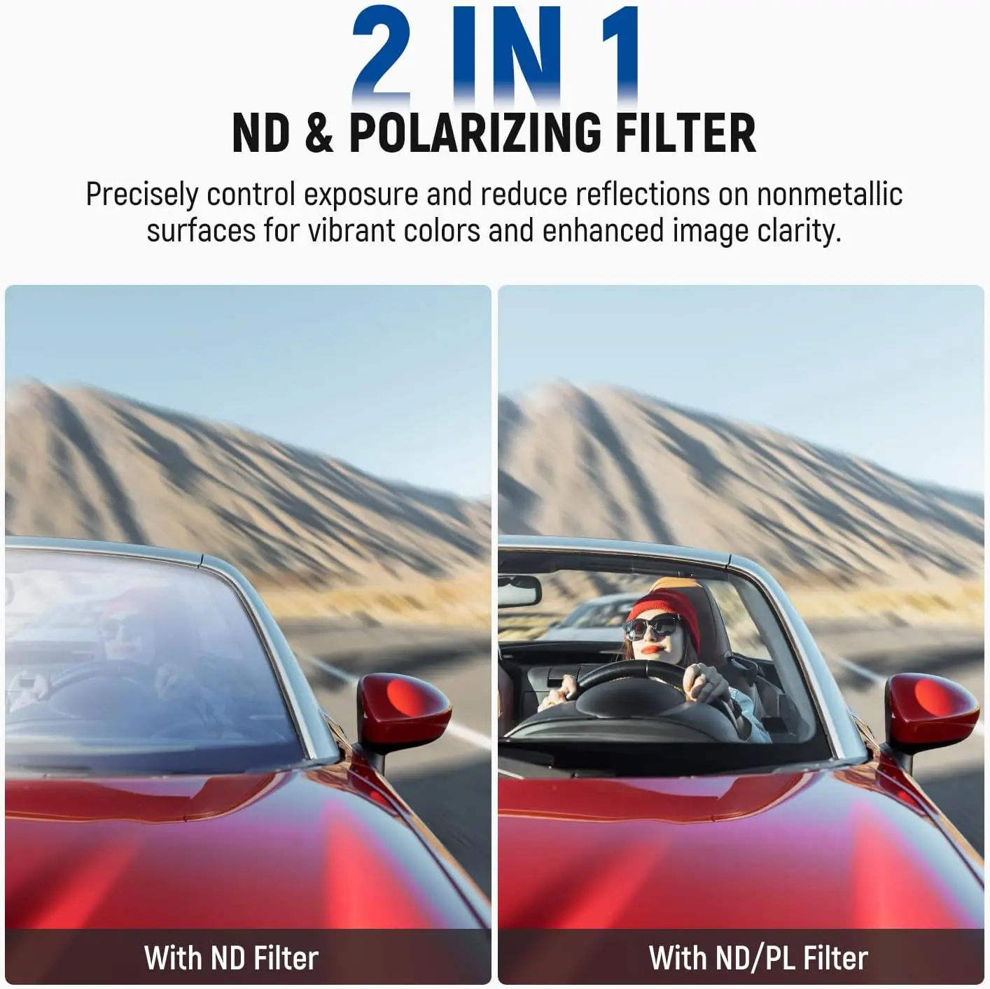 NEEWER 4er-Pack polarisiertes ND-Filterset, kompatibel mit Insta360 Ace Pro/Ace Pro 2, ND8/PL, ND16/PL, ND32/PL, ND64/PL – Detail 2