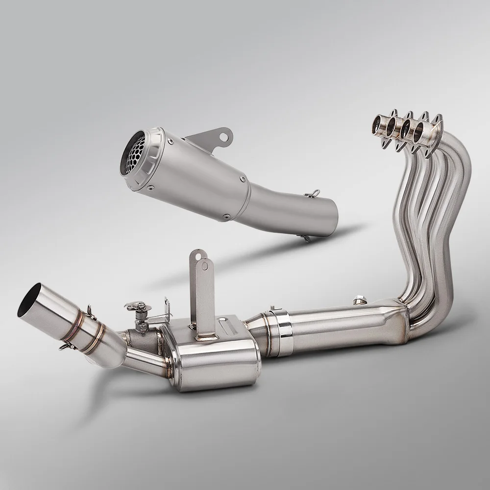 FOR ZXMOTO500RR 500RR Motorcycle Stainless Steel Dual Channel Valve Front Exhaust Connection to Original Exhaust Pipe（57mm）
