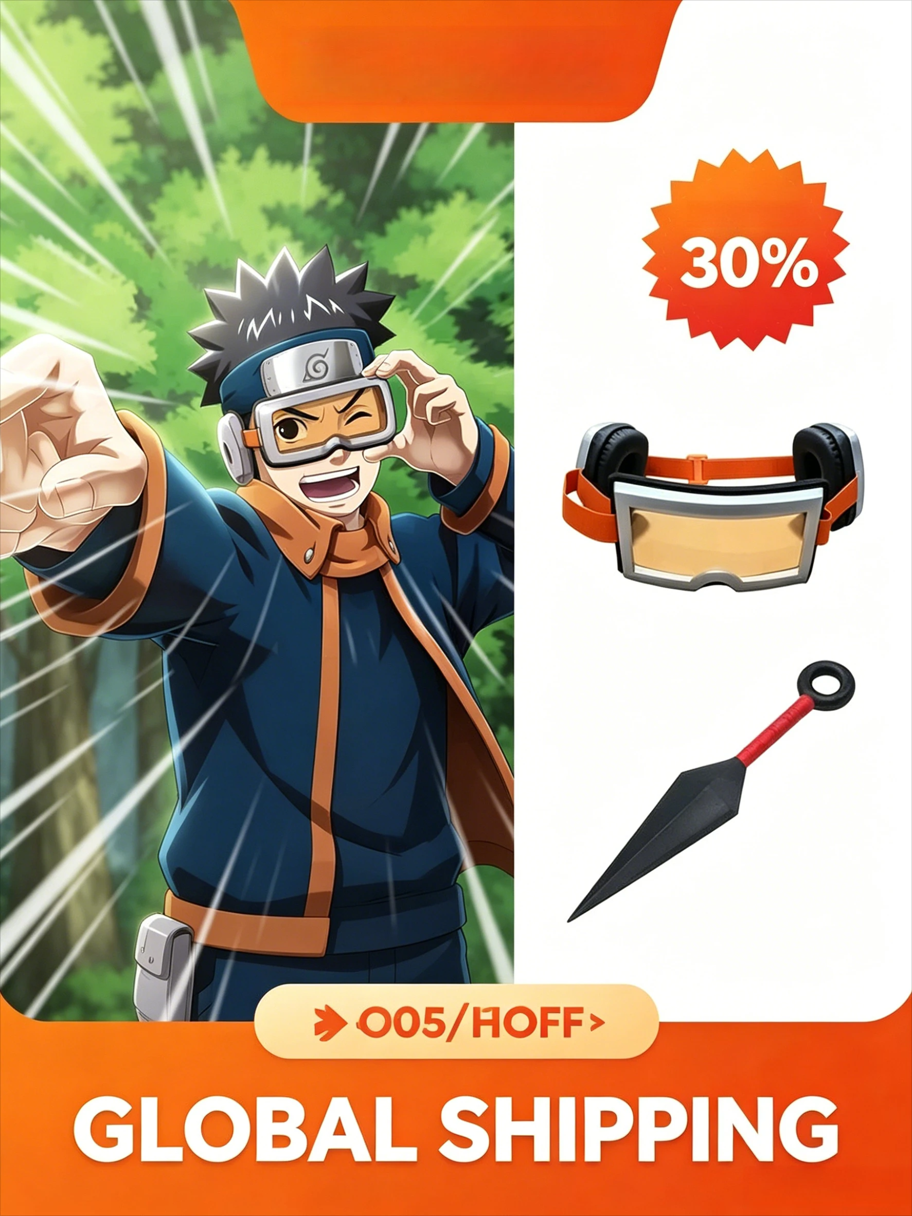 

Naruto Teenage Uchiha Obito Goggles Props Accessories Anime Figure Statue Peripheral Christmas Toy Decorative Gifts