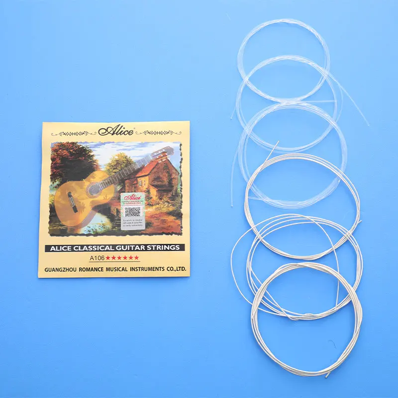 1pc Nylon Silver Acoustic Classical Guitar Strings A106 Nylon Strings Musical Instrument Strings 10*10.5cm