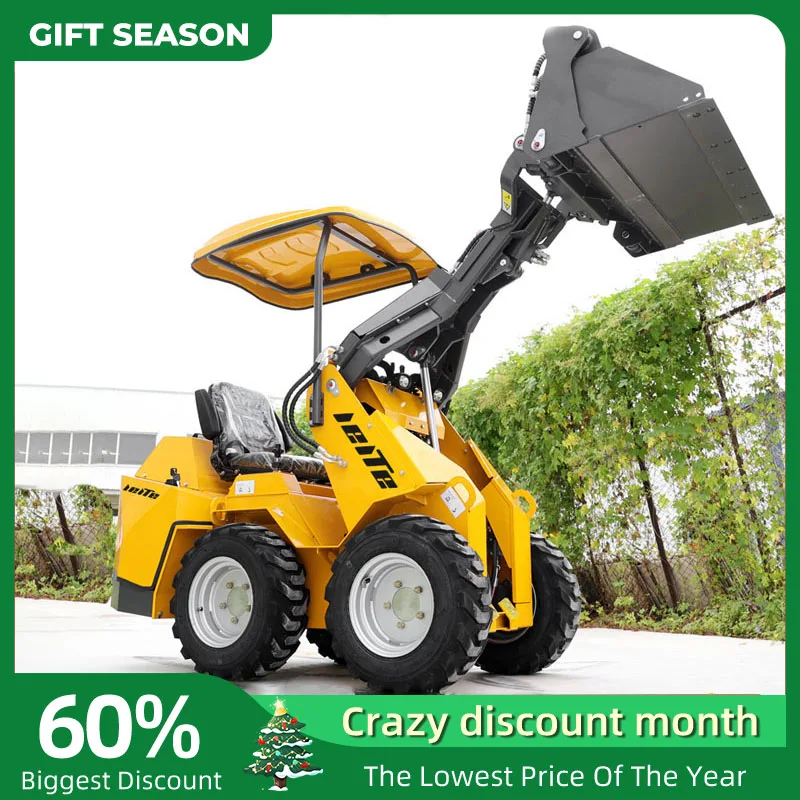 High quality small Mini Skid Steer Loader customized multi-function mini wheel loader a variety of accessories in stock