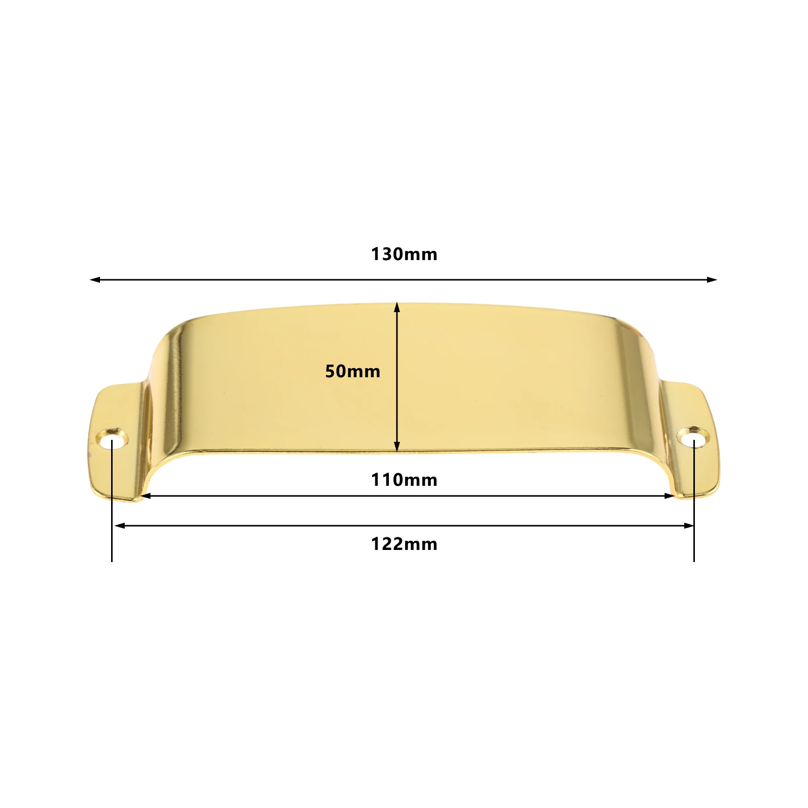 130x50mm Metal Generic Bass Guitar Pickup Cover with Screws for