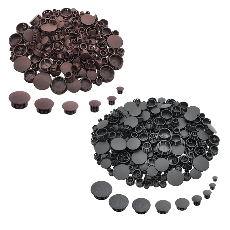 PORK-360 шт., 9 размеров, пластиковые заглушки для отверстий, заглушки для отверстий заподлицо, трубка с фиксирующим отверстием, труба для ограждения мебели