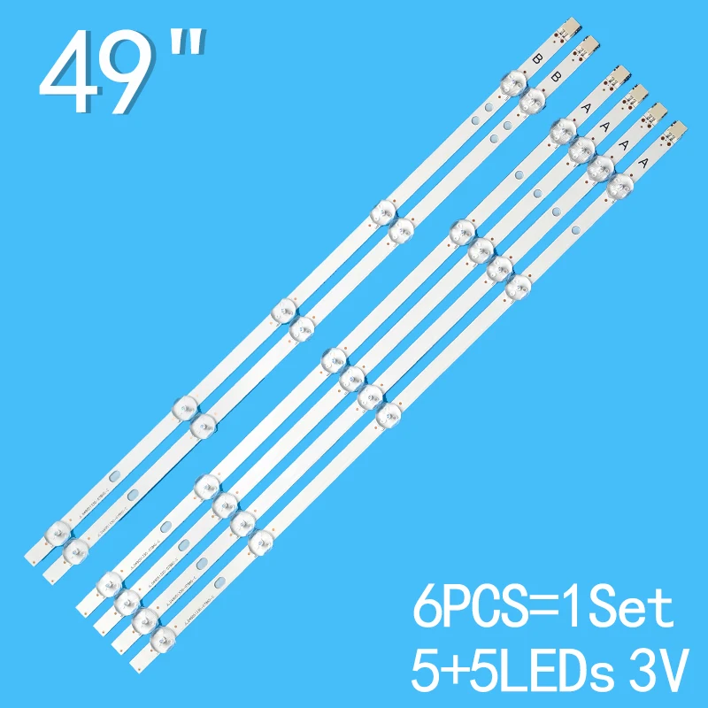 Striscia di retroilluminazione a LED per JL.D49051330-078HS-C 078AS 49 l2863dg LT-49C790 49 ao4usb 49 l3863db 49 l3653db LT-49C670 SVV490A32A