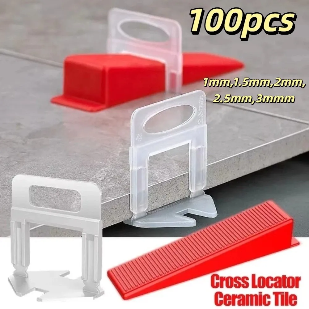 100pcs New Thickened Ceramic Leveler DIY Professional Alignment Spacers Clamp Reusable Tile Spacers Tile Laying