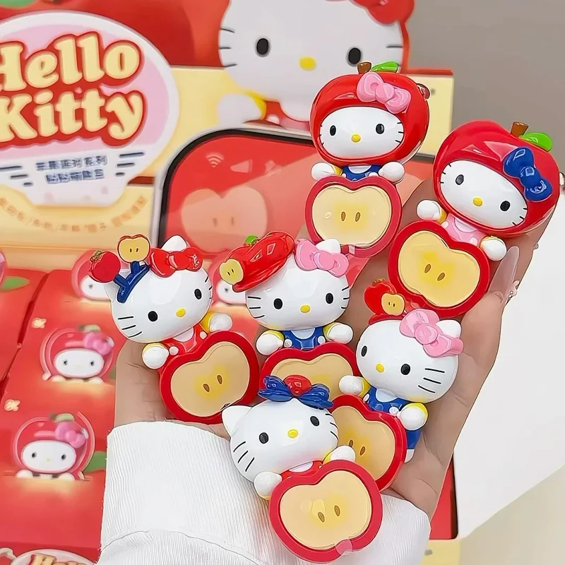 Toptoy Hello Kitty Apple Party Series Paste Cute And Interesting Beans Blind Box Smartphone Tablet Decoration Toy Periphery Toy view 3