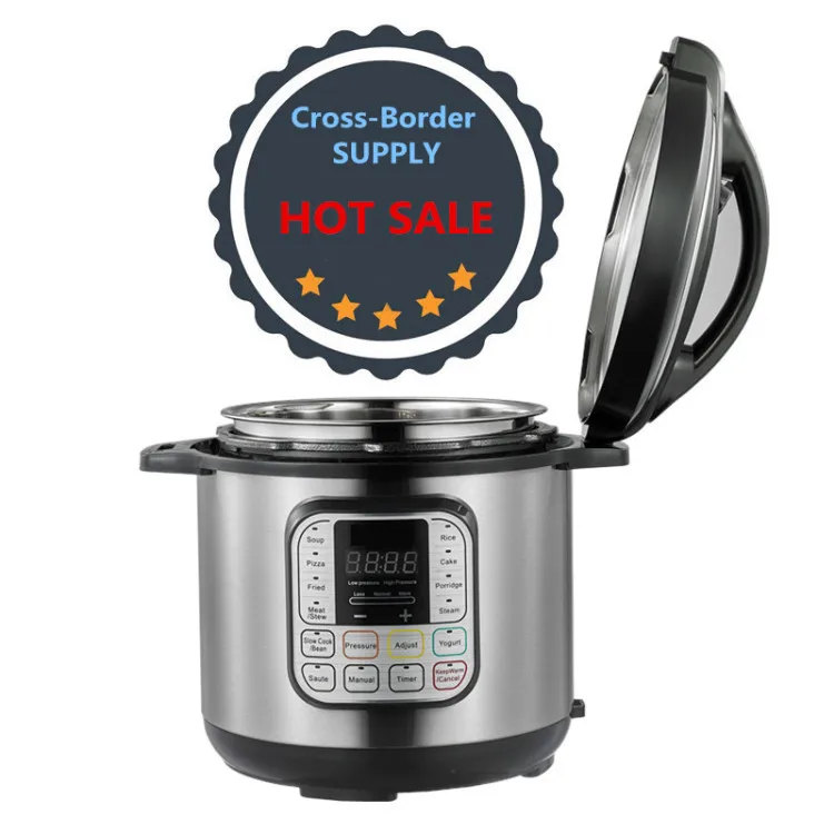 6L Stainless Steel 10 In 1 Multifunctional Silver Crest Pressure Cooker Smart LCD Home Digital Electric Rice Cooker