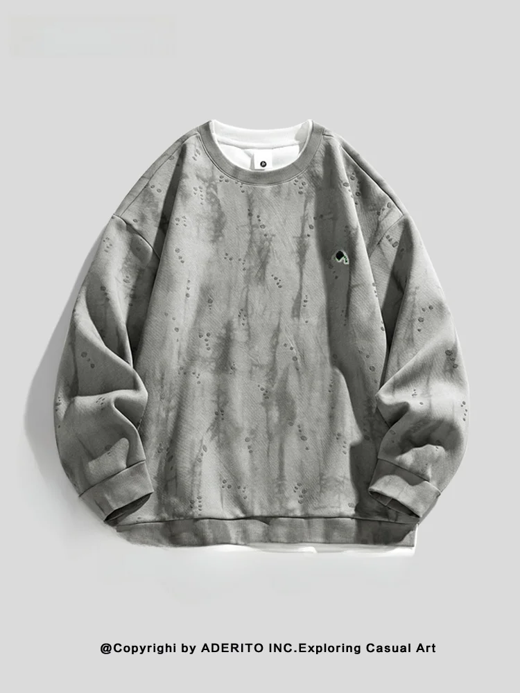 

Heavyweight Hoodie Sweatirt ex Loose Fit Casual Print Trendy Youthwear Long Sve Cotton round Ne Wear for Spring