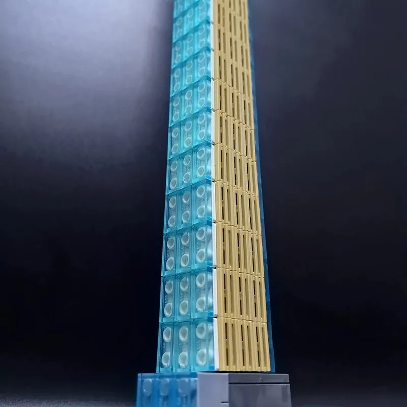634 قطعة MOC نيويورك ويست 57th شارع 1:800 مقياس نموذج مدينة شارع عرض ناطحة السحاب اللبنات الجمعية لعبة أطفال هدية