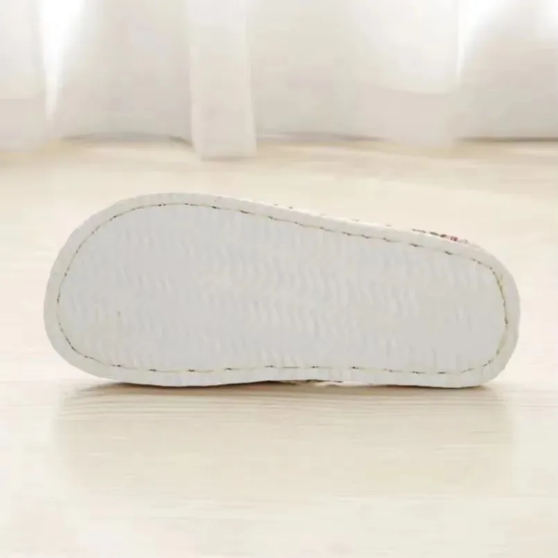 Bild 6: Streifen Haus Leinen Hausschuhe Herren Flache Blumen Herbst Nette Indoor Lustige Sandalen Cartoon Kawaii Katze Hause Schuhe Frauen Flachs Flip Flop