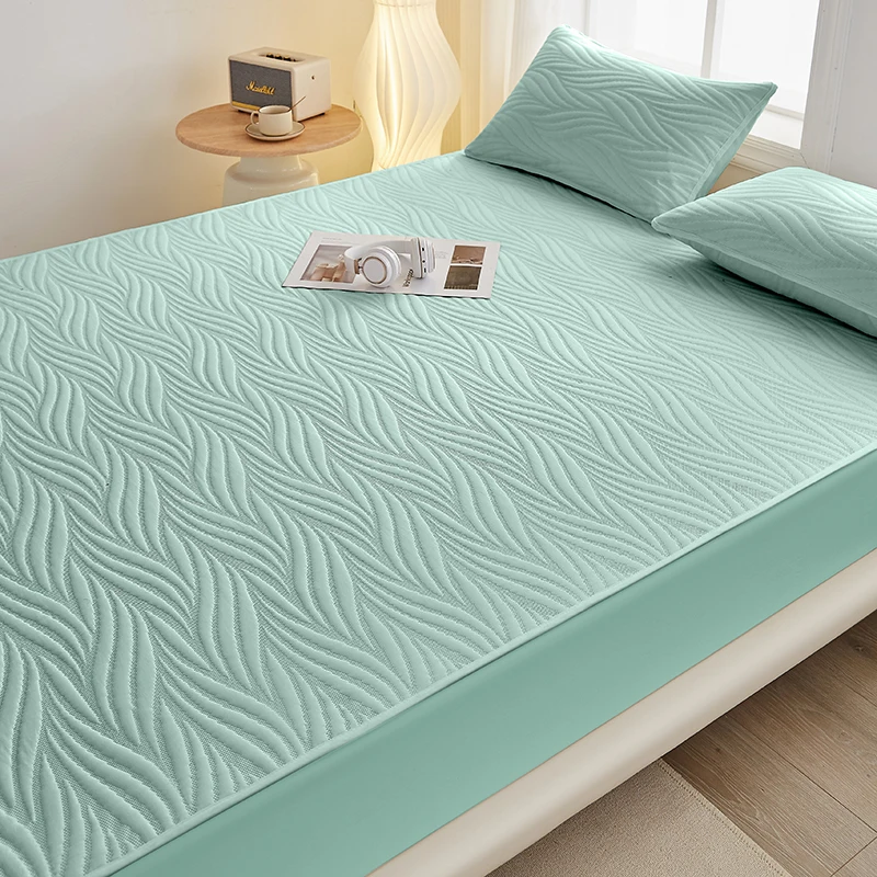 1 قطعة منحني الأزهار 100% مقاوم للماء المجهزة ورقة مع شريط مرن للأسرة واحدة مزدوجة كاملة الملكة الملك الحجم 99/137/160/180/200 #3