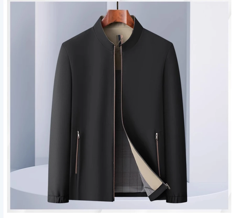 

Autumn winter men's simple all-in-one jacket 2024 fashion all-in-one casual stand-up collar jacket