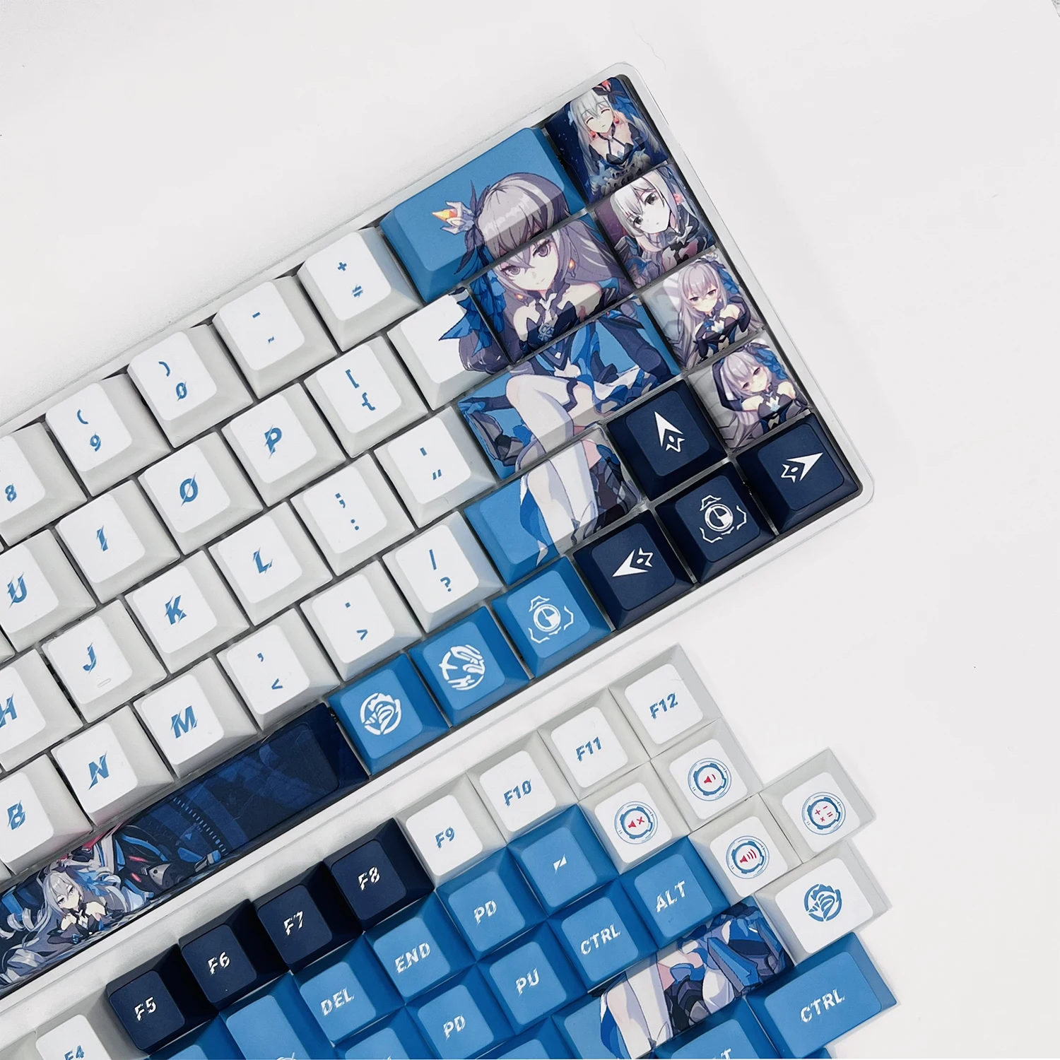 136 chaves herrscher da razão tema keycap cereja perfil pbt sublimação keycap teclado mecânico compatível com mx axis