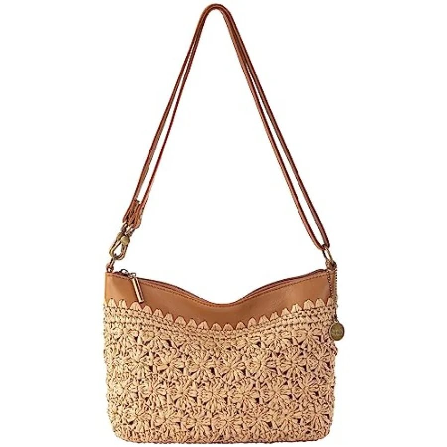 

Lumi Convertible Crossbody Purse - Women's Handbag for Everyday Travel, 3-in-1 Small Crossbody in Crochet Leather, Beige, Light
