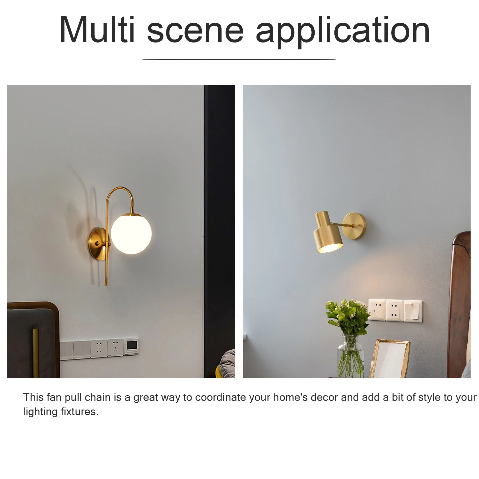 

High Durability Crystal Ceiling Fan Pull Chain Extender Fine Workmanship Lamp Pulling Chains Ceiling Fan Pull Chain