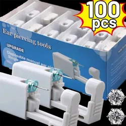 Safety Ear Piercing Gun Kit Women Men Disposable White Plastic Sterile Ear Piercing Device Fashion Simple Jewelry Piercing Tools
