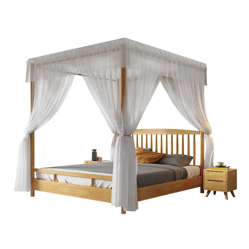 

Homestay Furniture Solid Wood Bed South East Asia Style, Inn Double Bed