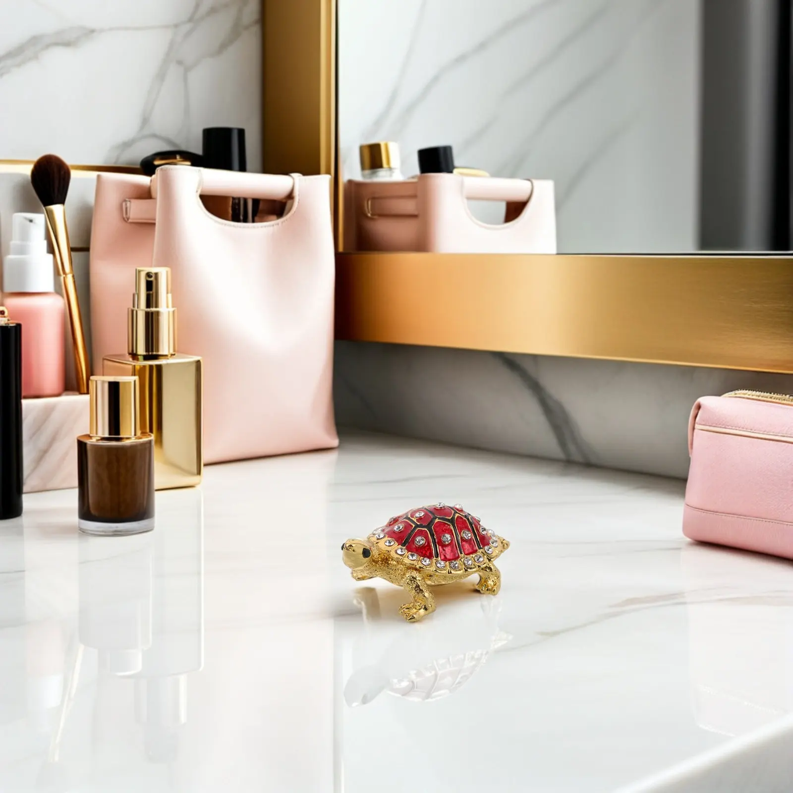 

Шкатулка для украшений в виде черепахи, маленькая винтажная шкатулка на петлях, органайзер для бижутерии, мультяшный футляр для хранения, подставка для серег в виде черепахи