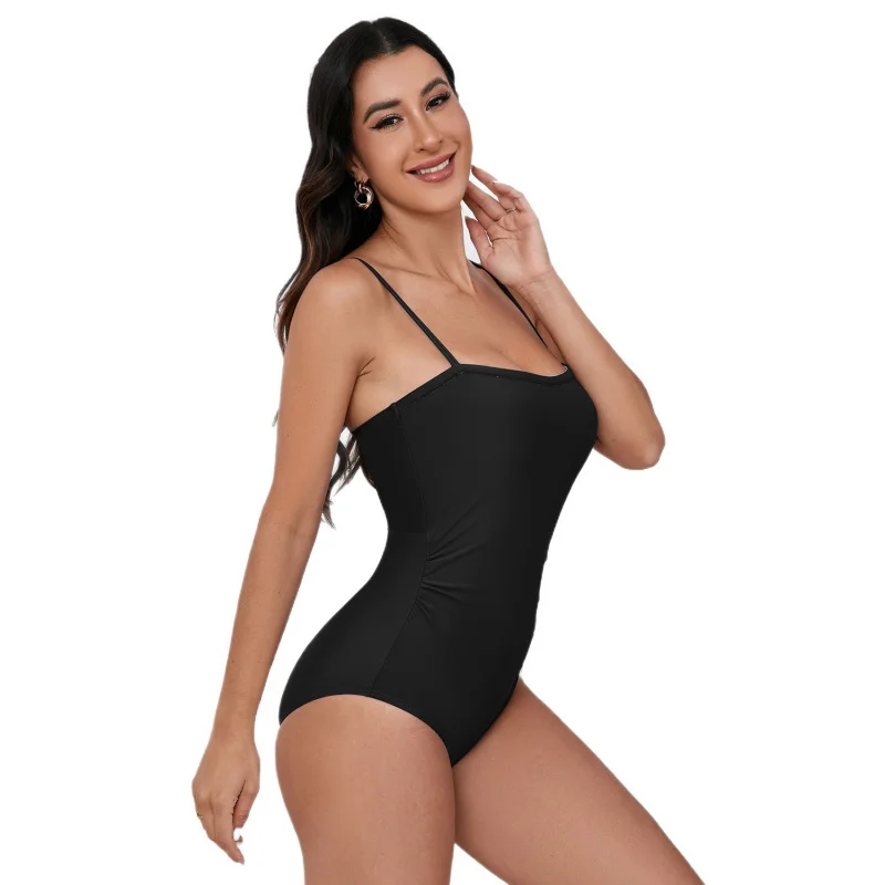 Minsu 2025 New Racing Swimsuit Conservative Triangle Sports Swimsuit Women's Fashion H-Shaped Beauty Back One-Piece Swimsuit