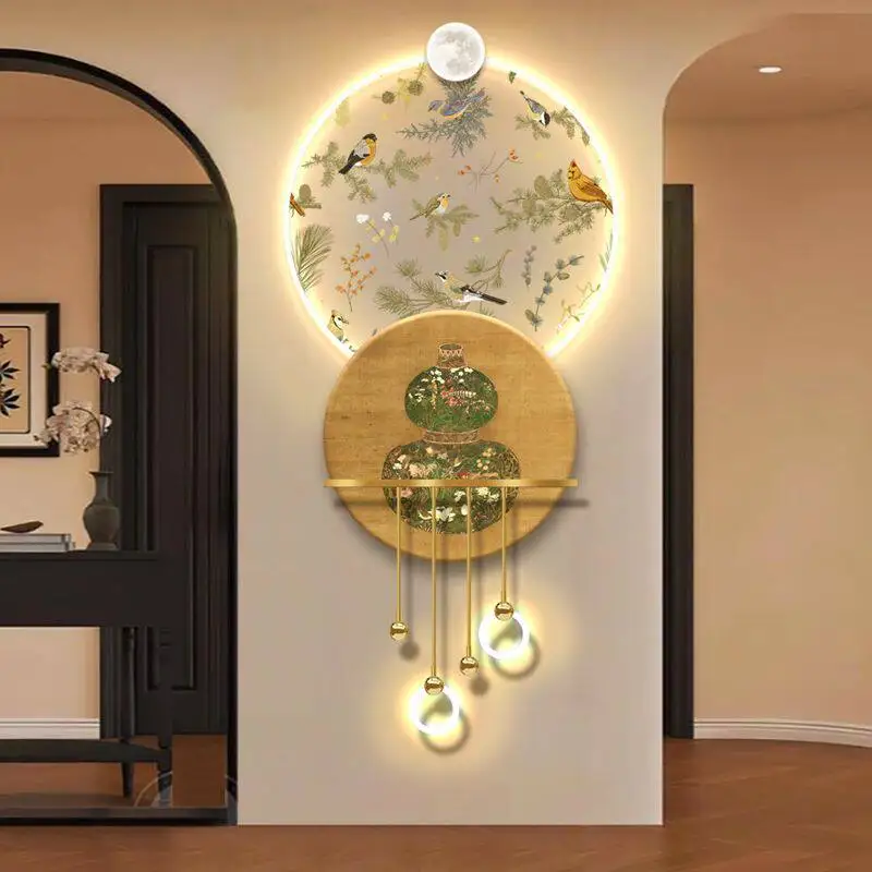 Middle ancient style foyer with lights, French restaurant corridor, LED lights, high-end atmosphere sensing wall lights
