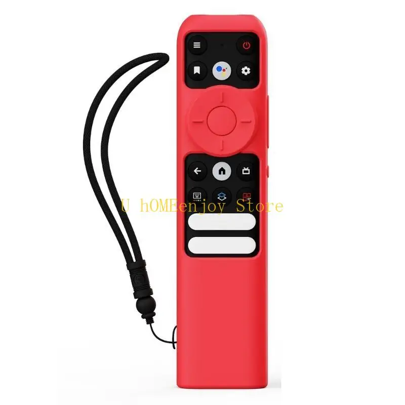 B0KF Shockproof Remote Holder Skin Cases for TCL RC902N FMR1 Remote Control Light Weight Cases Washable Bag Accessories