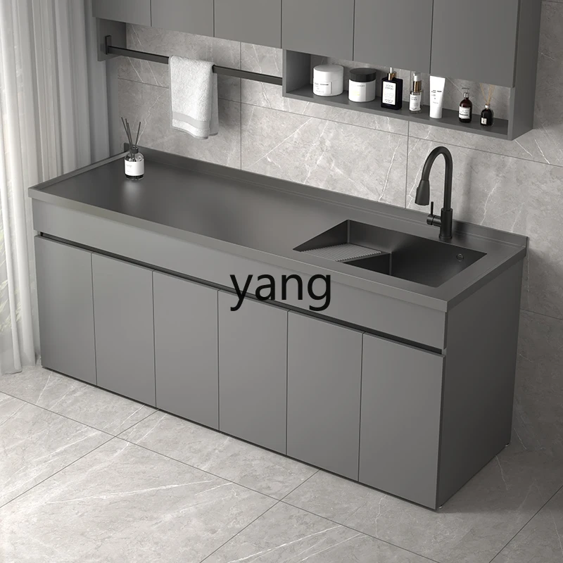 LMMcombination outdoor courtyard open-air honeycomb aluminum integrated sink with washboard