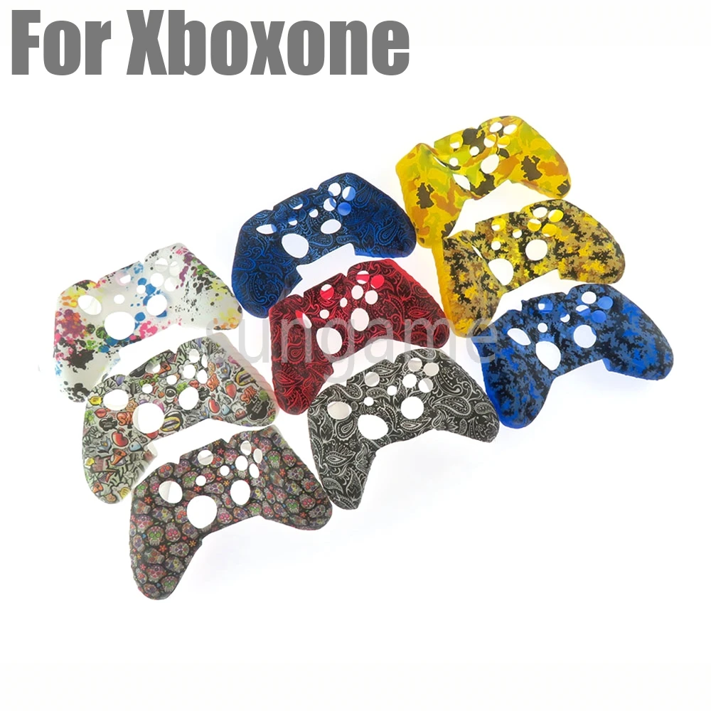1pc Silicone Water Transfer Protective Skin Case for Xbox One Gamepad Rubber Shell Controller