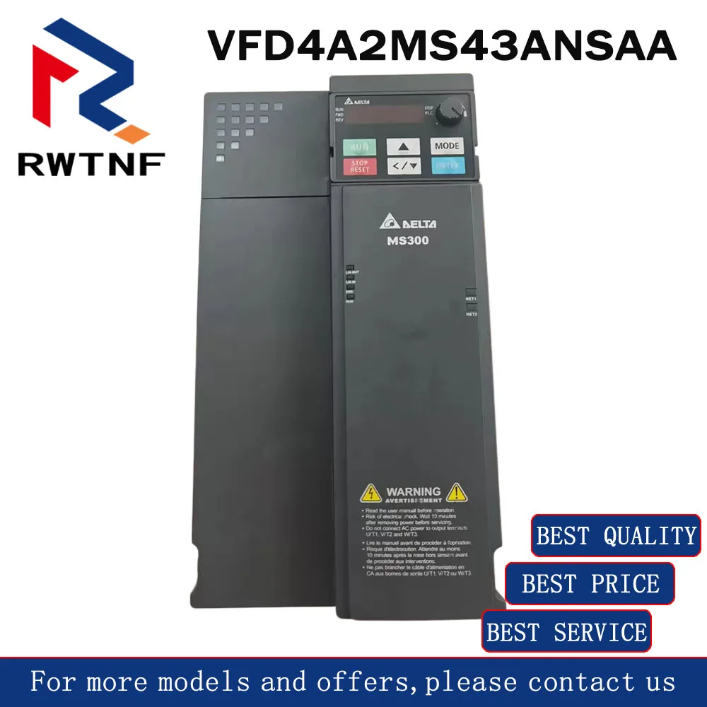 Brand New Genuine VFD4A2MS43ANSAA Delta MS300 Series 1.5KW Inverter,100% Original Warehouse Stock