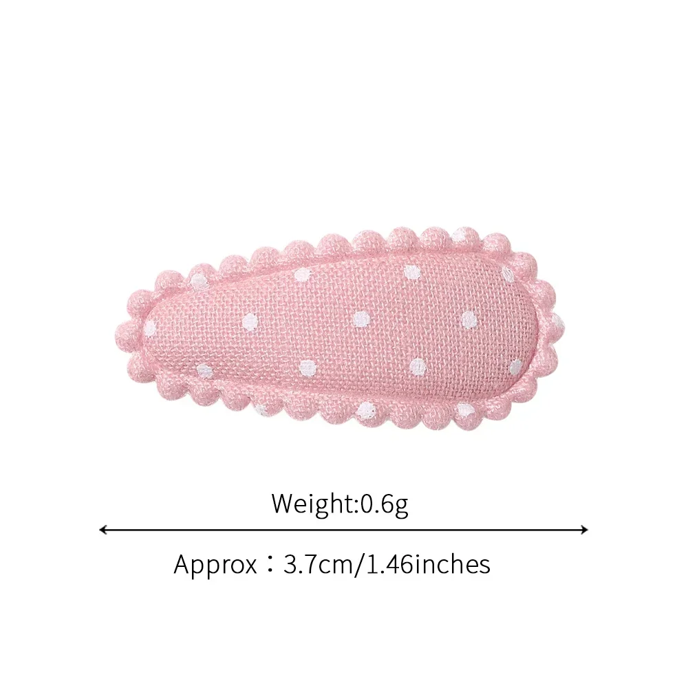 Mini ensemble de pinces à cheveux en coton imprimé fleur pour bébés filles, épingle à cheveux pour enfants, tissu à carreaux BB, vêtements de sauna